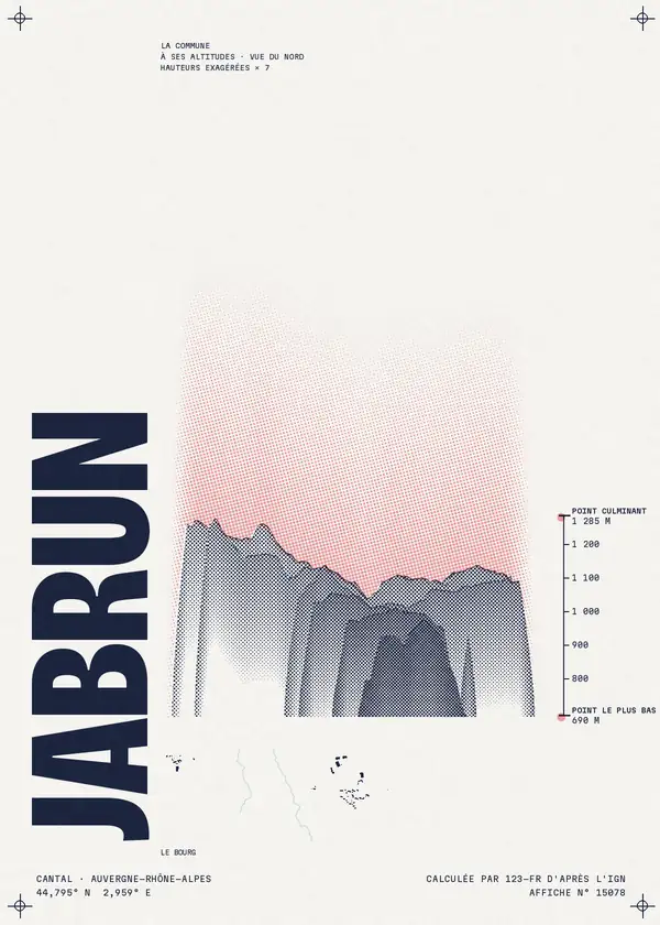 Affiche de Jabrun, calculée par 123-fr d'après l'IGN