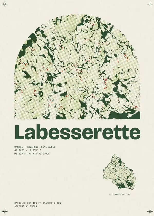 Affiche de Labesserette, calculée par 123-fr d'après l'IGN