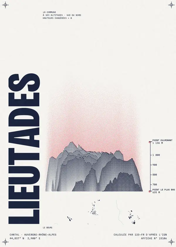 Affiche de Lieutadès, calculée par 123-fr d'après l'IGN