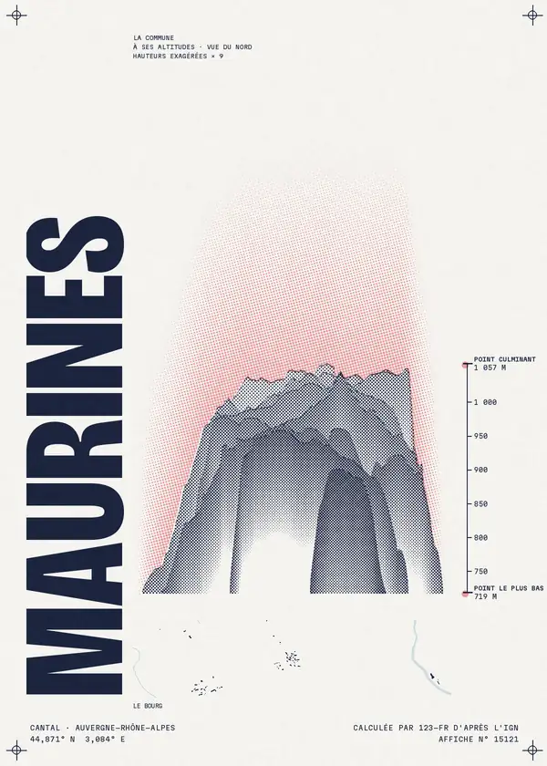 Affiche de Maurines, calculée par 123-fr d'après l'IGN