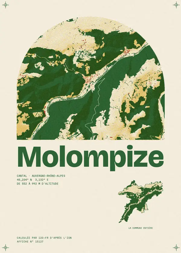 Affiche de Molompize, calculée par 123-fr d'après l'IGN