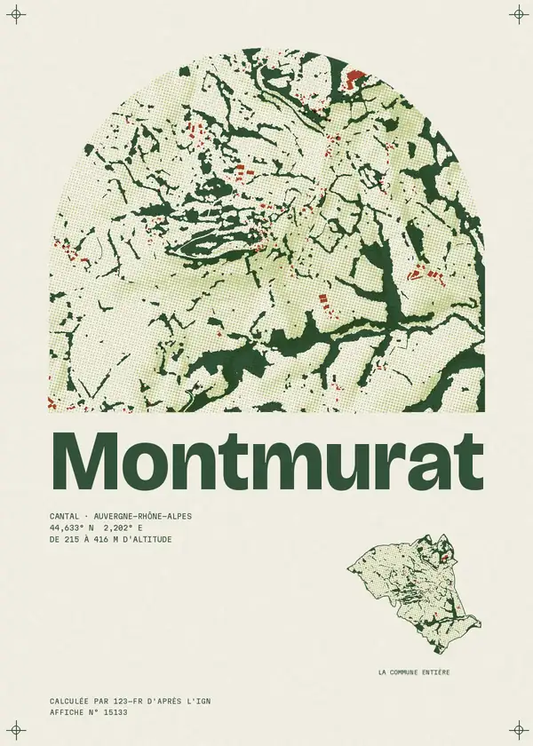 Affiche de Montmurat, calculée par 123-fr d'après l'IGN