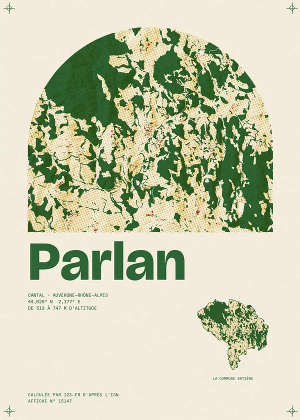 Affiche de Parlan, calculée par 123-fr d'après l'IGN