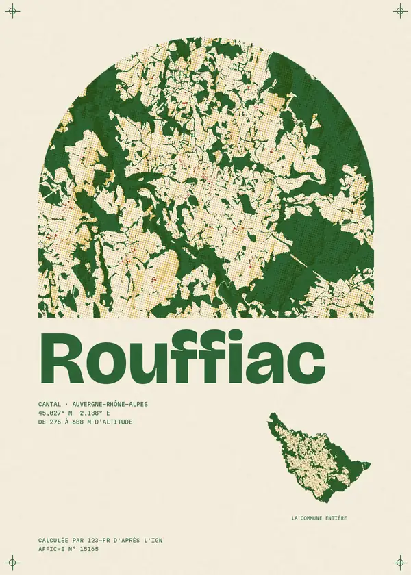 Affiche de Rouffiac, calculée par 123-fr d'après l'IGN