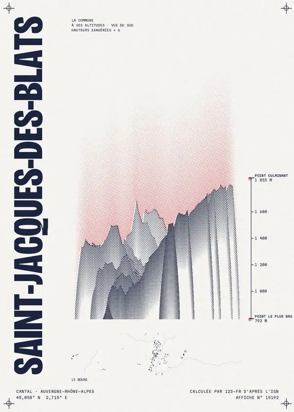 Affiche de Saint-Jacques-des-Blats, calculée par 123-fr d'après l'IGN