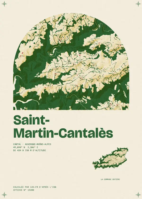 Affiche de Saint-Martin-Cantalès, calculée par 123-fr d'après l'IGN
