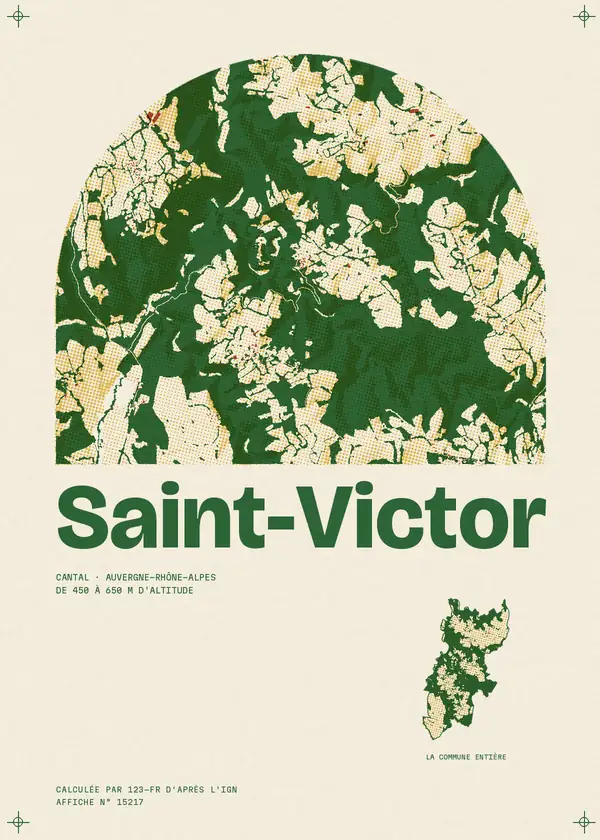 Affiche de Saint-Victor, calculée par 123-fr d'après l'IGN