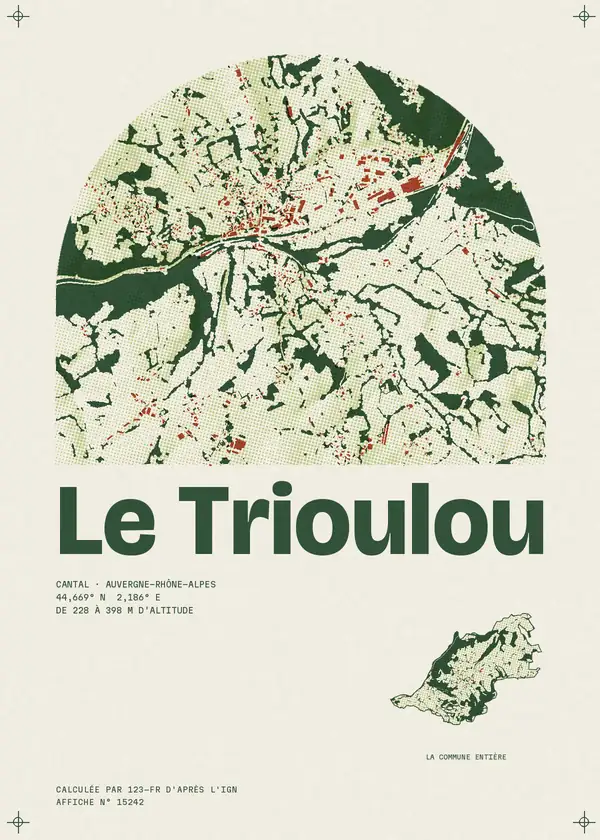 Affiche de Le Trioulou, calculée par 123-fr d'après l'IGN