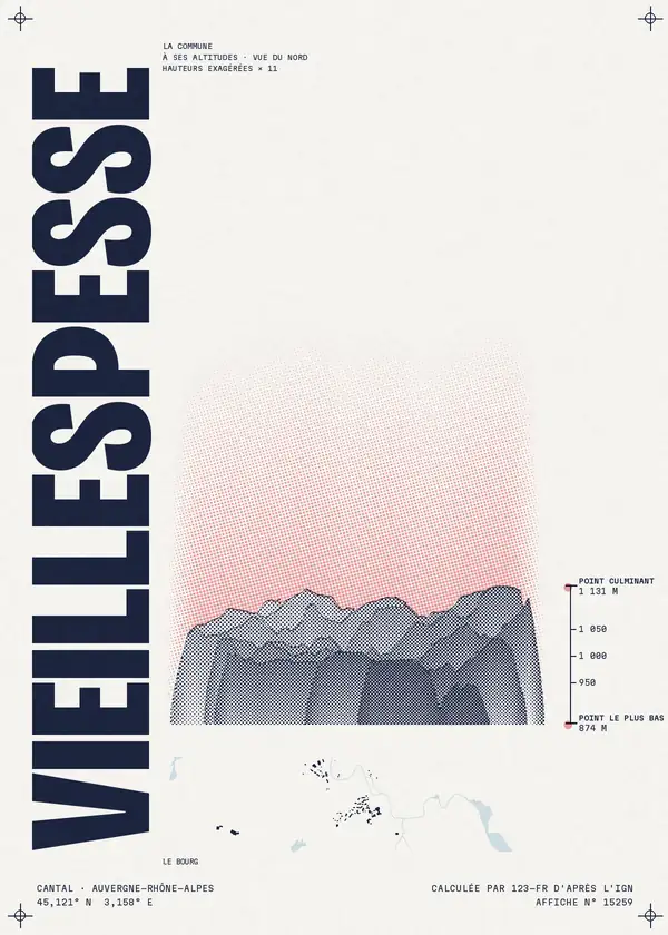 Affiche de Vieillespesse, calculée par 123-fr d'après l'IGN