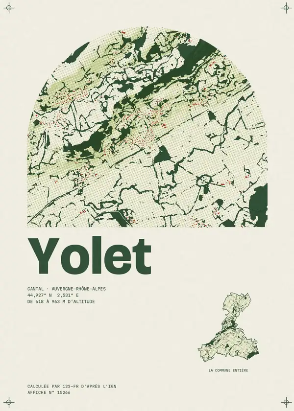 Affiche de Yolet, calculée par 123-fr d'après l'IGN