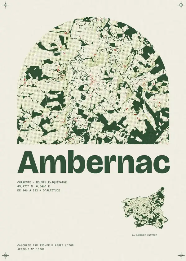 Affiche de Ambernac, calculée par 123-fr d'après l'IGN