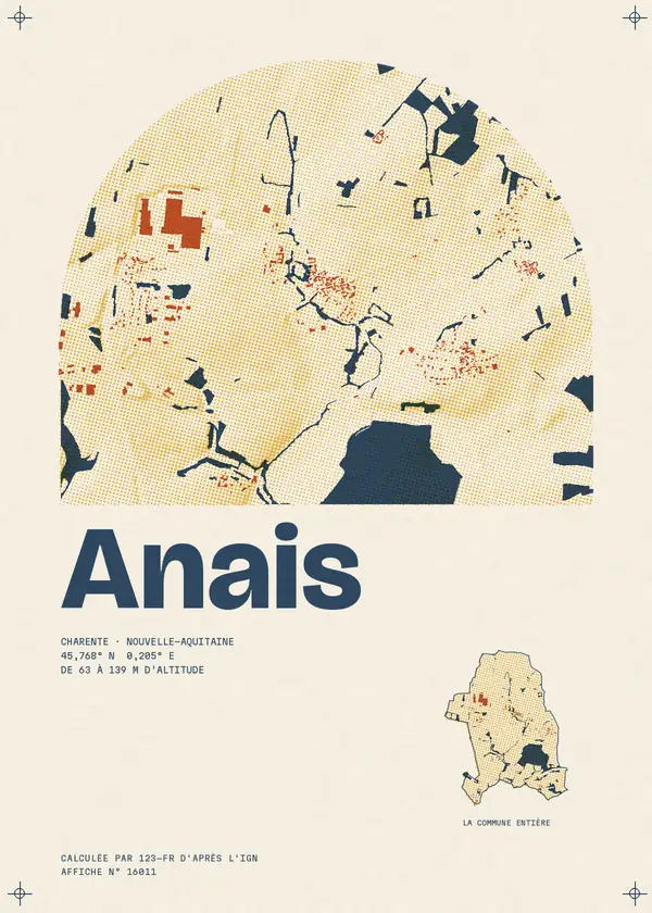 Affiche de Anais, calculée par 123-fr d'après l'IGN