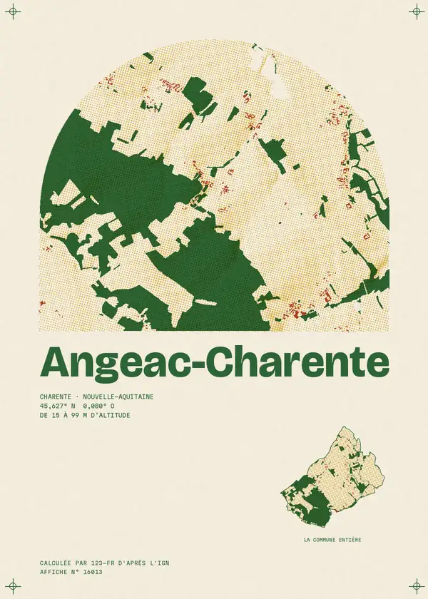 Affiche de Angeac-Charente, calculée par 123-fr d'après l'IGN