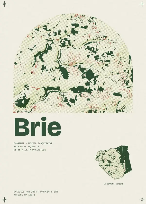 Affiche de Brie, calculée par 123-fr d'après l'IGN