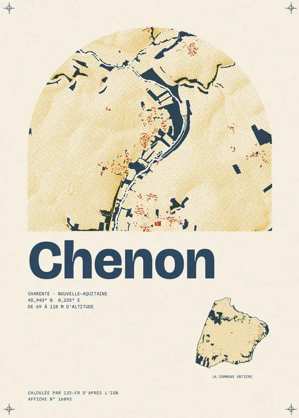 Affiche de Chenon, calculée par 123-fr d'après l'IGN