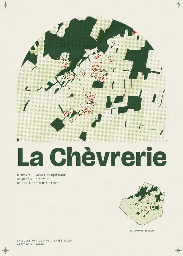 Affiche de La Chèvrerie, calculée par 123-fr d'après l'IGN
