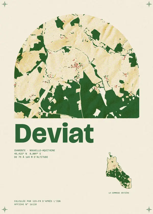 Affiche de Deviat, calculée par 123-fr d'après l'IGN