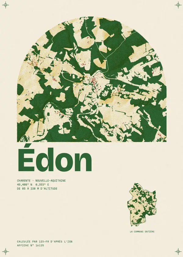 Affiche de Édon, calculée par 123-fr d'après l'IGN