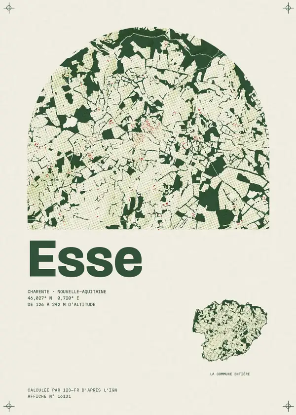 Affiche de Esse, calculée par 123-fr d'après l'IGN