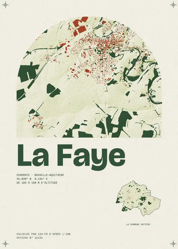 Affiche de La Faye, calculée par 123-fr d'après l'IGN