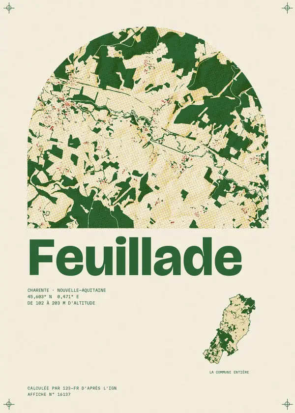 Affiche de Feuillade, calculée par 123-fr d'après l'IGN