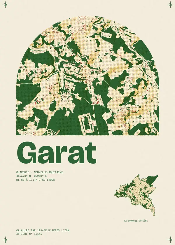 Affiche de Garat, calculée par 123-fr d'après l'IGN