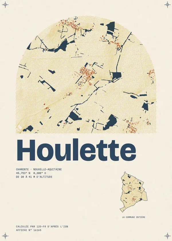 Affiche de Houlette, calculée par 123-fr d'après l'IGN