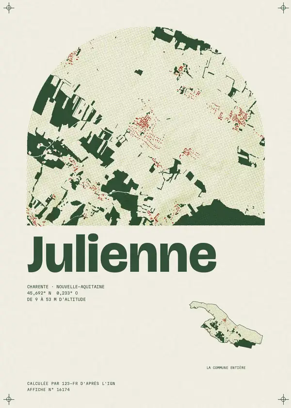 Affiche de Julienne, calculée par 123-fr d'après l'IGN