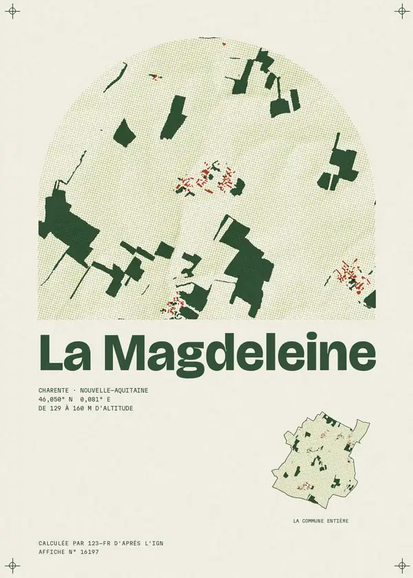 Affiche de La Magdeleine, calculée par 123-fr d'après l'IGN