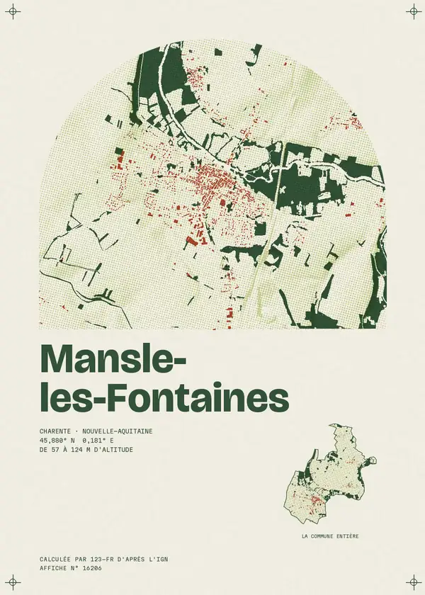 Affiche de Mansle-les-Fontaines, calculée par 123-fr d'après l'IGN