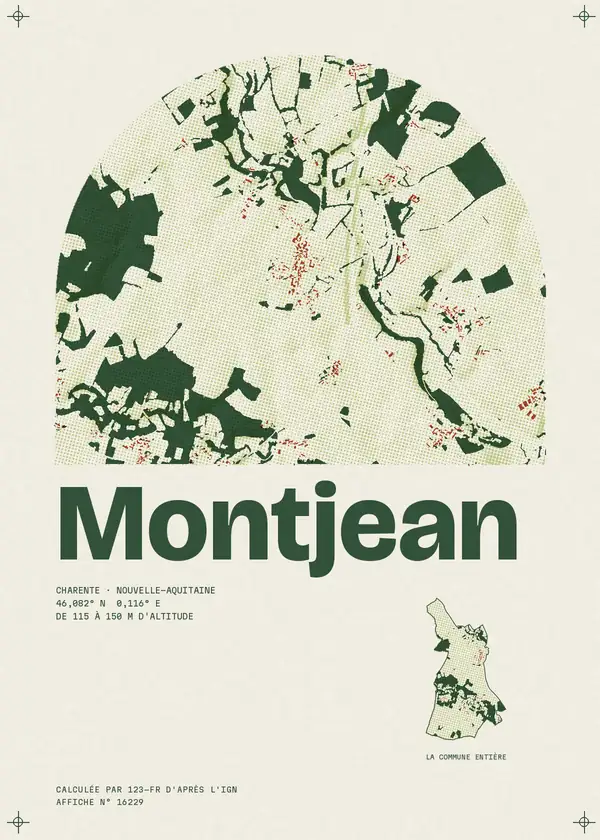 Affiche de Montjean, calculée par 123-fr d'après l'IGN