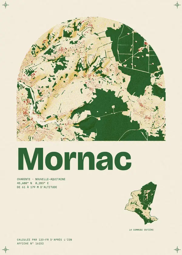 Affiche de Mornac, calculée par 123-fr d'après l'IGN