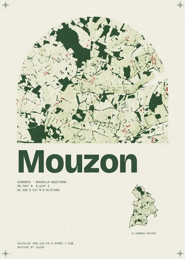 Affiche de Mouzon, calculée par 123-fr d'après l'IGN