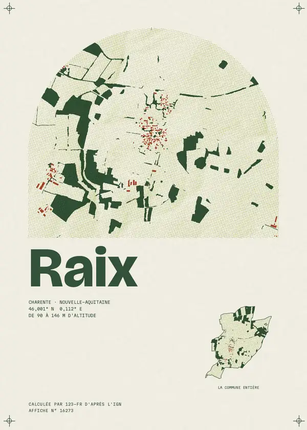 Affiche de Raix, calculée par 123-fr d'après l'IGN