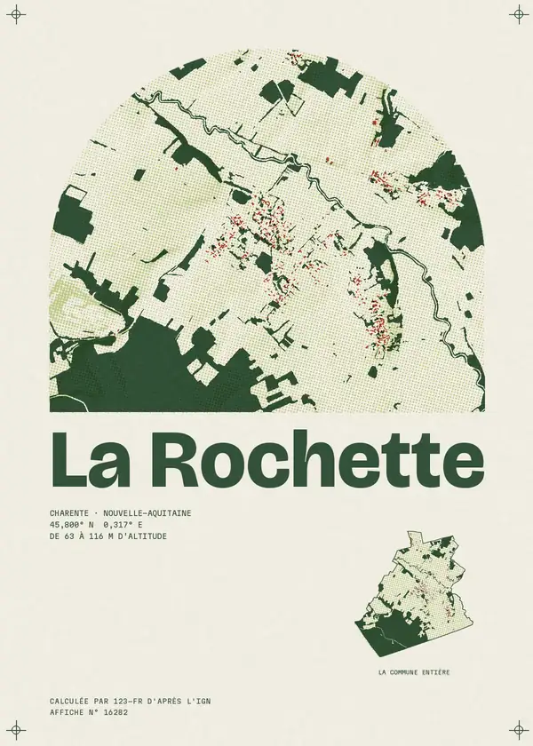 Affiche de La Rochette, calculée par 123-fr d'après l'IGN