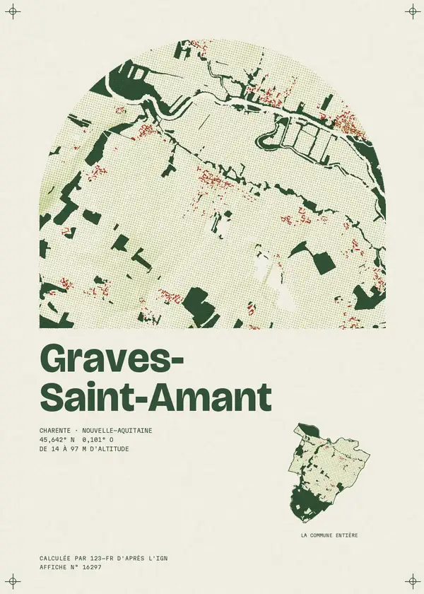 Affiche de Graves-Saint-Amant, calculée par 123-fr d'après l'IGN