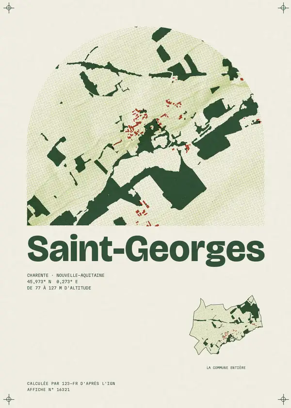 Affiche de Saint-Georges, calculée par 123-fr d'après l'IGN