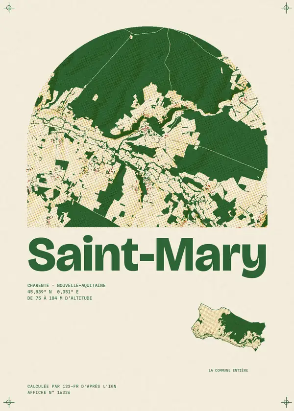 Affiche de Saint-Mary, calculée par 123-fr d'après l'IGN