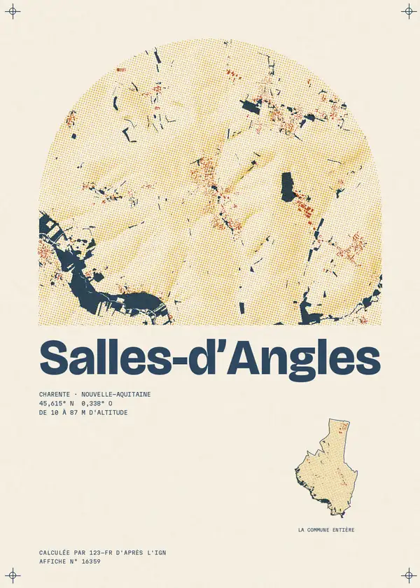 Affiche de Salles-d'Angles, calculée par 123-fr d'après l'IGN