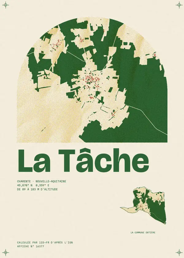 Affiche de La Tâche, calculée par 123-fr d'après l'IGN