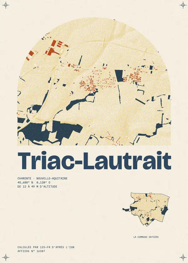 Affiche de Triac-Lautrait, calculée par 123-fr d'après l'IGN
