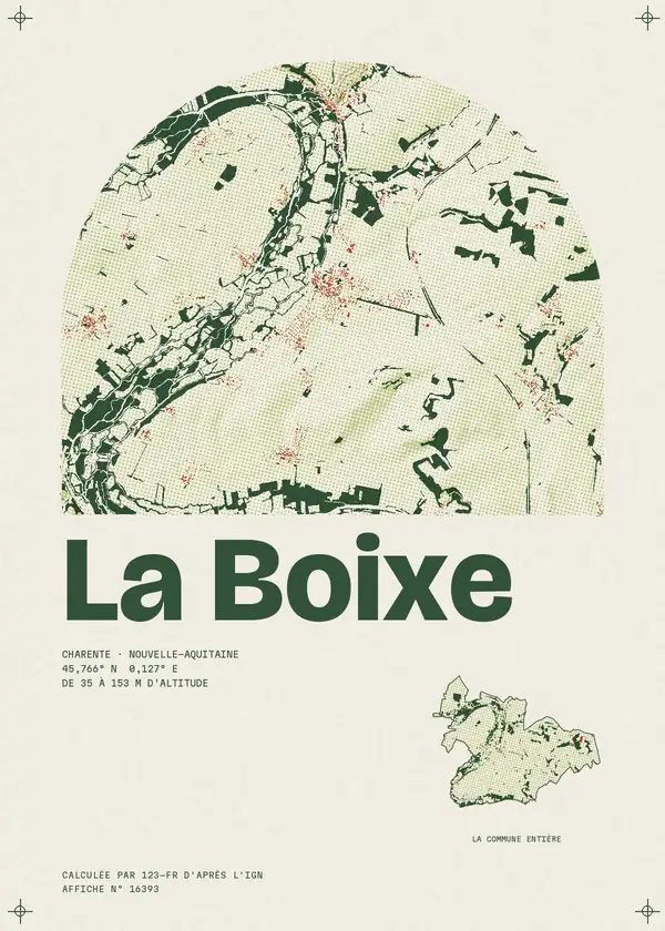 Affiche de La Boixe, calculée par 123-fr d'après l'IGN