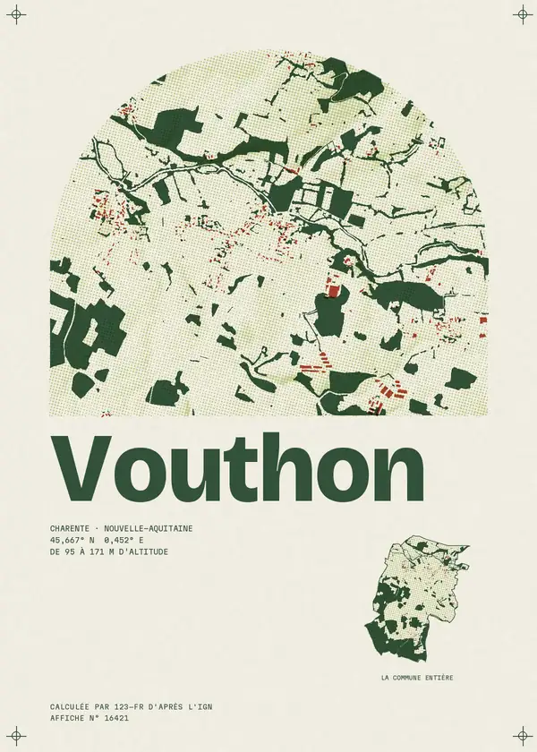 Affiche de Vouthon, calculée par 123-fr d'après l'IGN