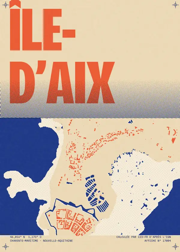 Affiche de Île-d'Aix, calculée par 123-fr d'après l'IGN