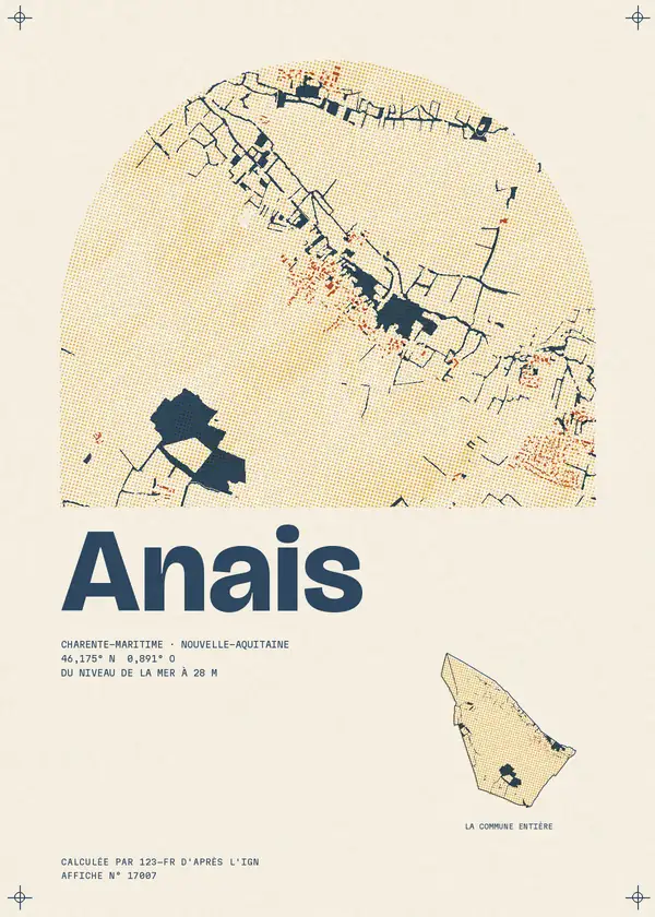 Affiche de Anais, calculée par 123-fr d'après l'IGN