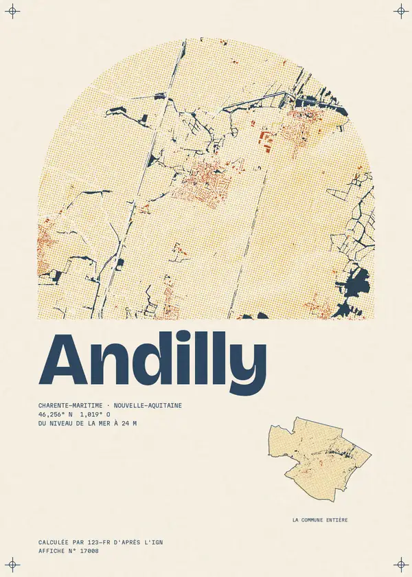 Affiche de Andilly, calculée par 123-fr d'après l'IGN