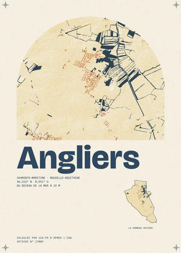 Affiche de Angliers, calculée par 123-fr d'après l'IGN