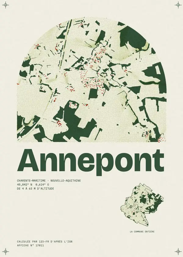 Affiche de Annepont, calculée par 123-fr d'après l'IGN