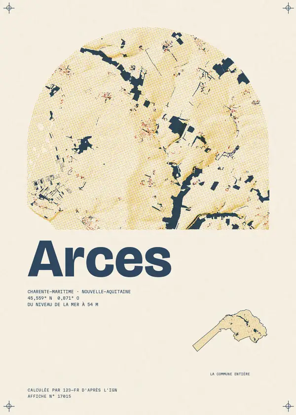 Affiche de Arces, calculée par 123-fr d'après l'IGN