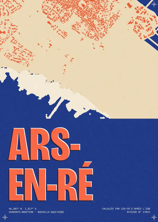 Affiche de Ars-en-Ré, calculée par 123-fr d'après l'IGN